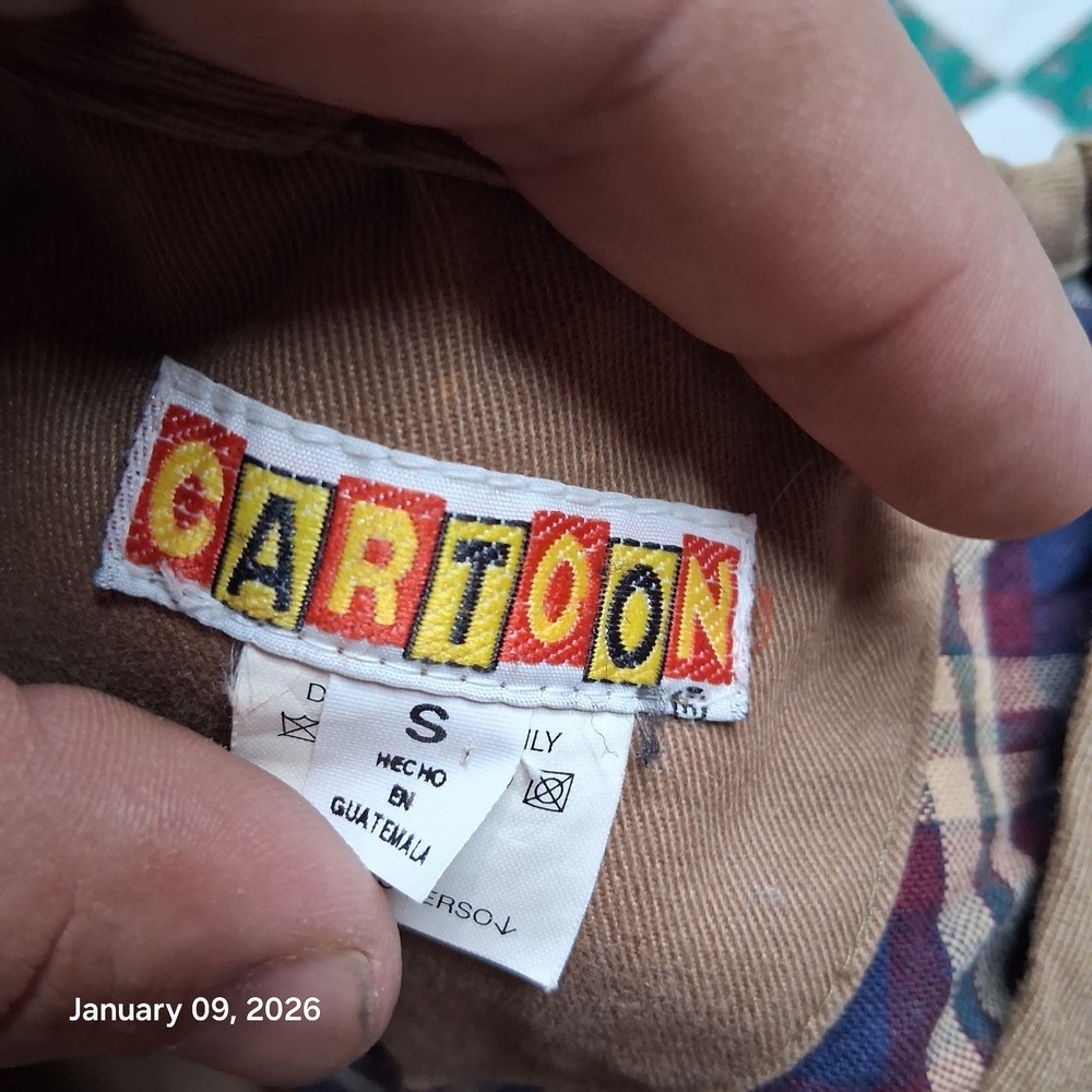 Vintage RARE Looney Tunes Safari Vest Size Small Cartoon Flannel Lined - Picture 6 of 10